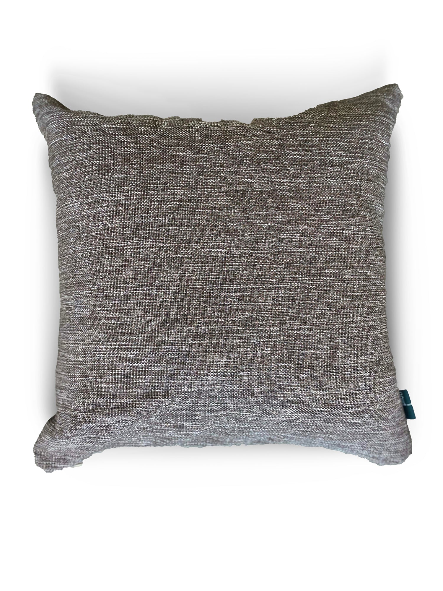 Gray textured pillow on a white background